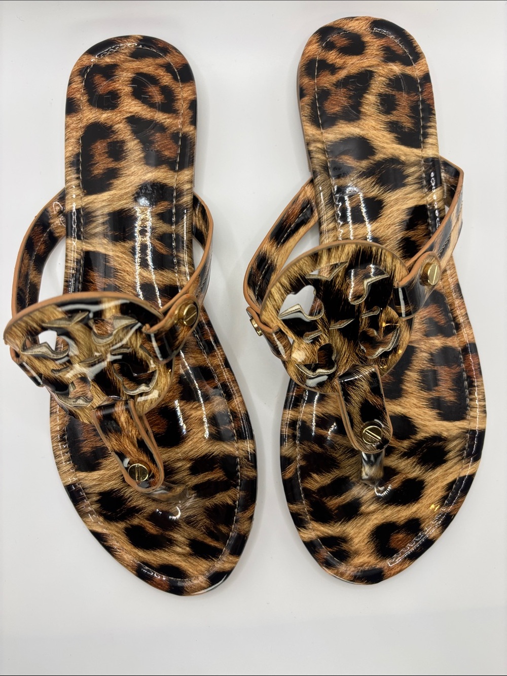 Tory Burch Leopard Print Thong Sandals - Picture 2 of 8